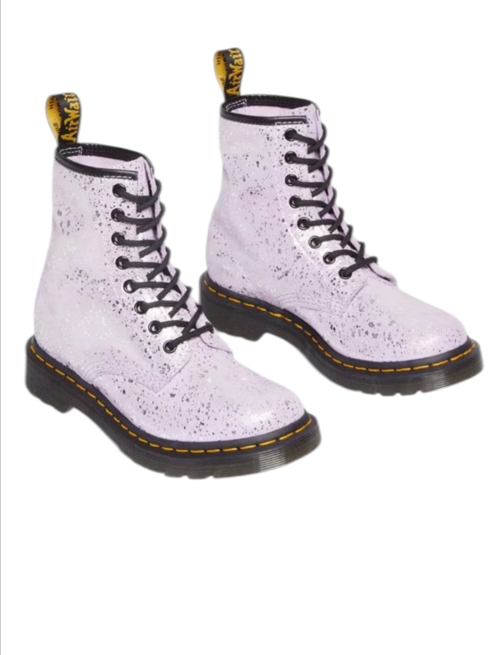 Dr. Martens 1460 Women's Lilac Metallic Paint Splatter Suede
